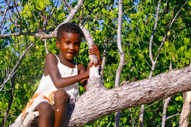Portrait of happy malagasy girl